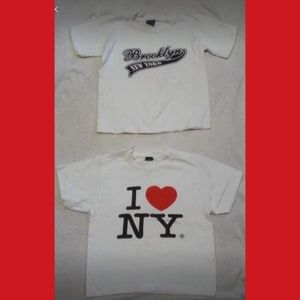 2 T-SHIRTS BROOKLYN AND NY FOR LITTLE ONE NEW